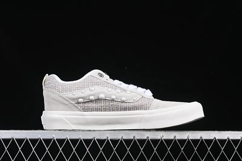 All categories Vans Vans series Vans Low Vans low-top Vans Knu Skool pearl white gray low-top casual sneakers VN0007QDBGE